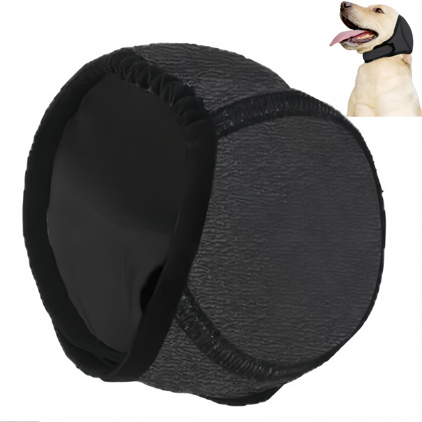 Dog Swim Ear Covers,Waterproof Adjustable Pet Shower Wrap,Dog Ear Covers for Grooming,Do/g E/ar Protectors,D/og Ea/r Muffs,Ear Defenders for Pet,Pet Headband,D/og Ea/r Co/vers for Noise(Gray S)