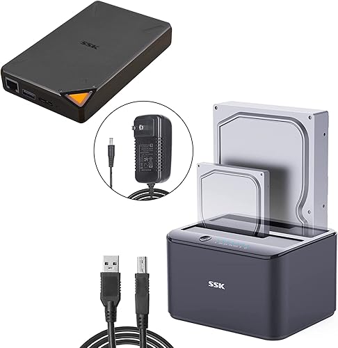 Paquetes SSK 2TB portátil NAS disco duro inalámbrico externo y SSK 2.53.5inch Hard Drive Dual Buy Docking Station