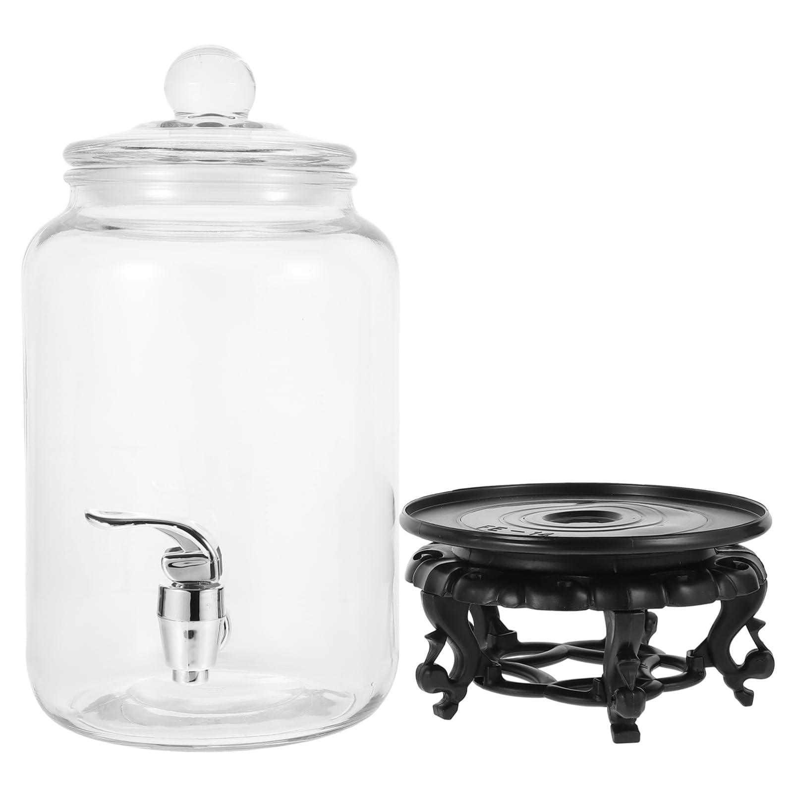 Garneck Beverage Dispenser Stand Glass Wine Bottle Sealed Can Wine Bucket Essential Accessory