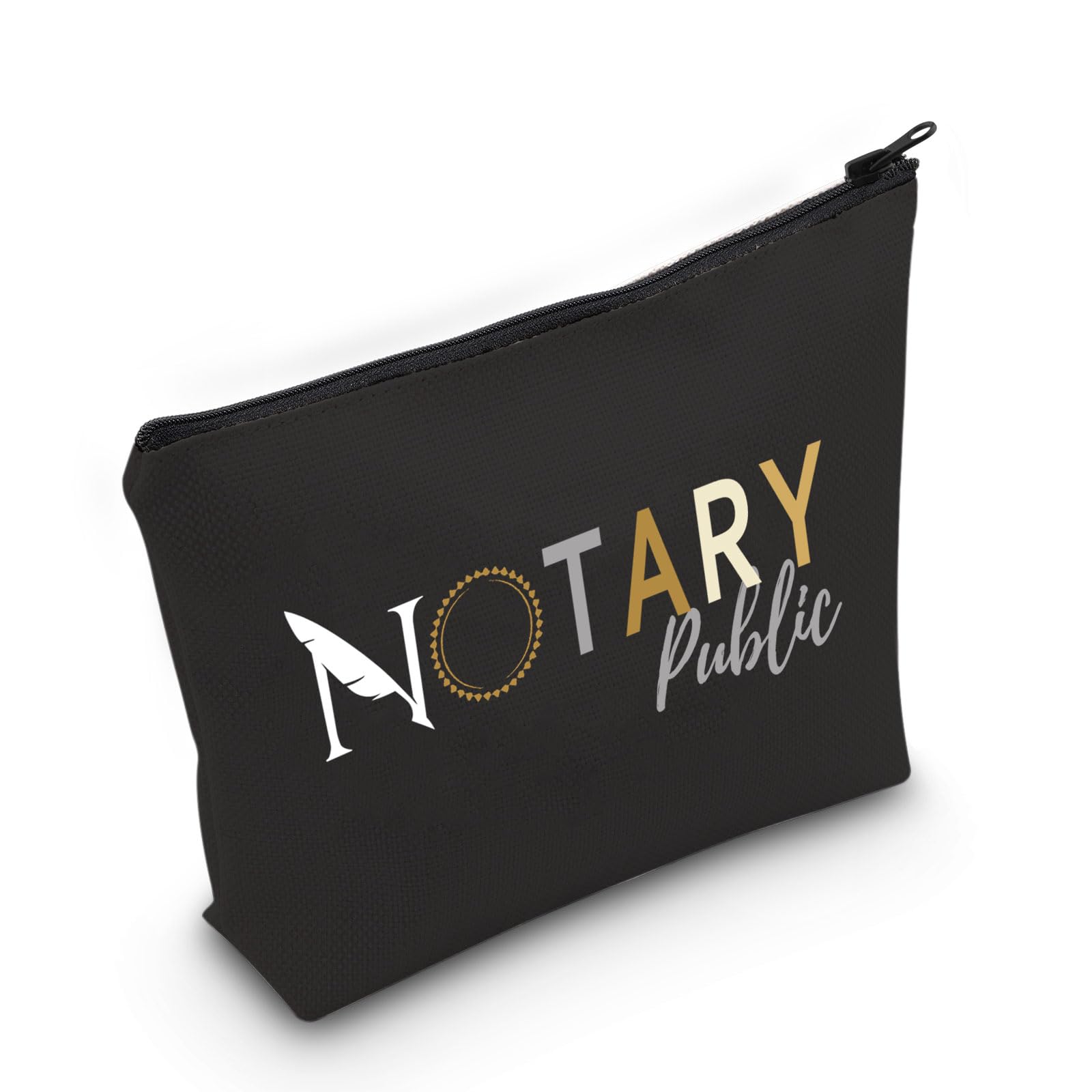 JXGZSO Notary Seal Cosmetic Bag Notary Public Makeup Bag Notarization Expert Gifts Real Estate Closing Gift (Notary Public Bag)
