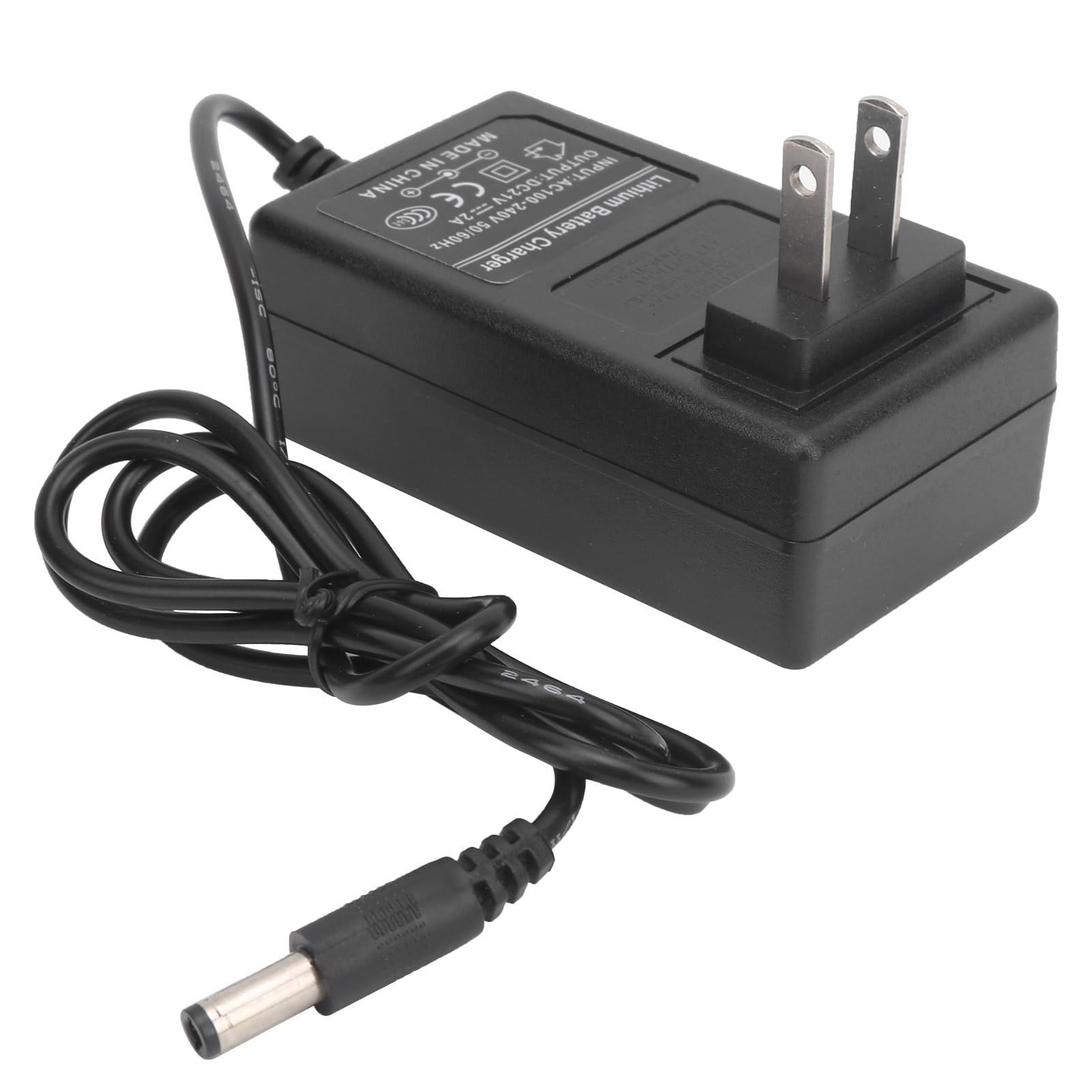POENVFPO 21V 2A Lithium Battery Charger, PC Engineering Plastic Shell with Intelligent Overvoltage Overload Short Circuit Protection, Wide Input Voltage for Power Tools and Devices