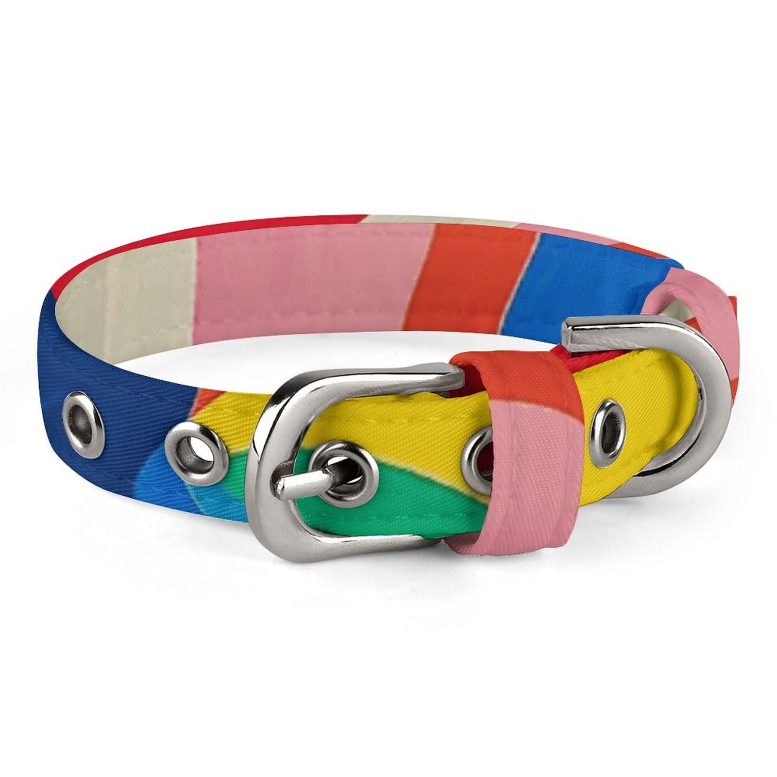 Collier réglable chiens chats petite taille contre irritations peinture abstraite