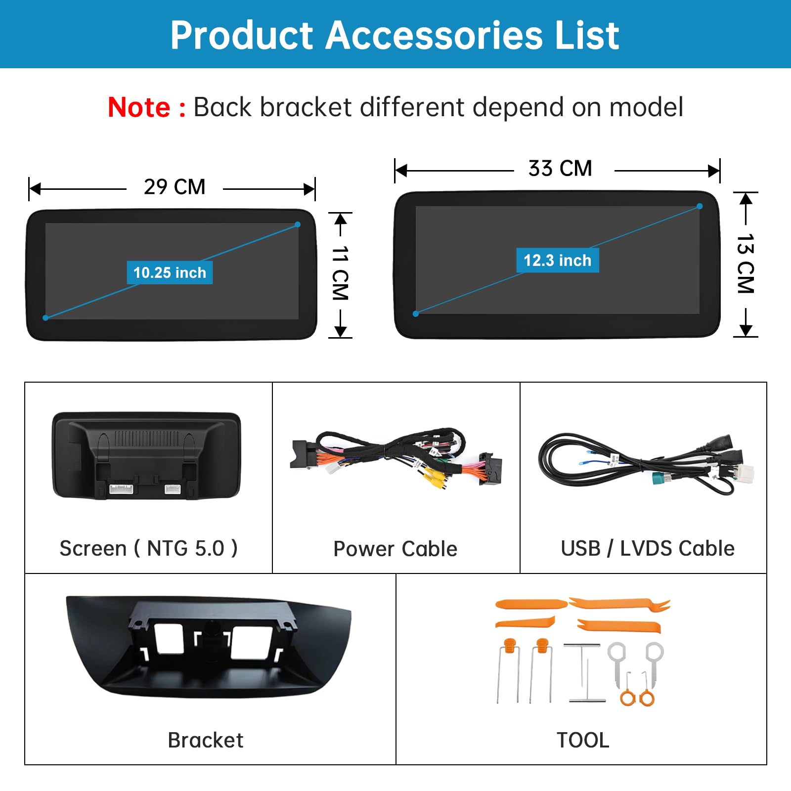 Autoradio 12,3 pollici Touchscreen per Mercedes Benz Classe B W246 2015-2018 con NTG 5.0/5.1/5.2, supporta Apple Carplay/Android Auto/Mirrorlink
