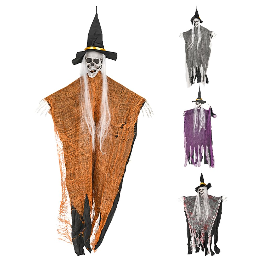 Squelettes Halloween TOYANDONA 4 pièces suspendus pour décorer votre jardin terrifiant