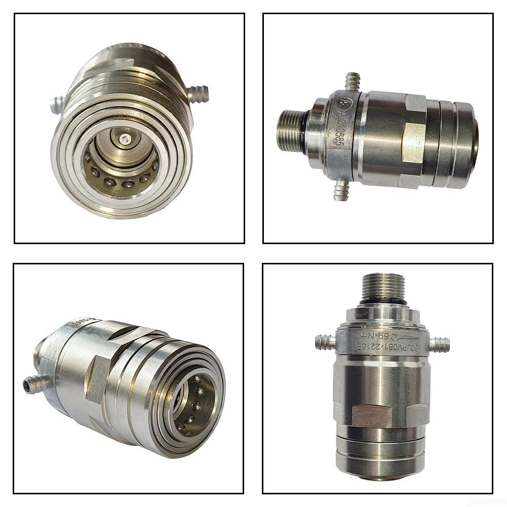 Enchufe hidráulico de acoplamiento rápido compatible con 6200 6300 6310 6400 7520 sustituye a Al210585 metal plateado resistente para piezas de reparación de maquinaria agrícola y de construcción