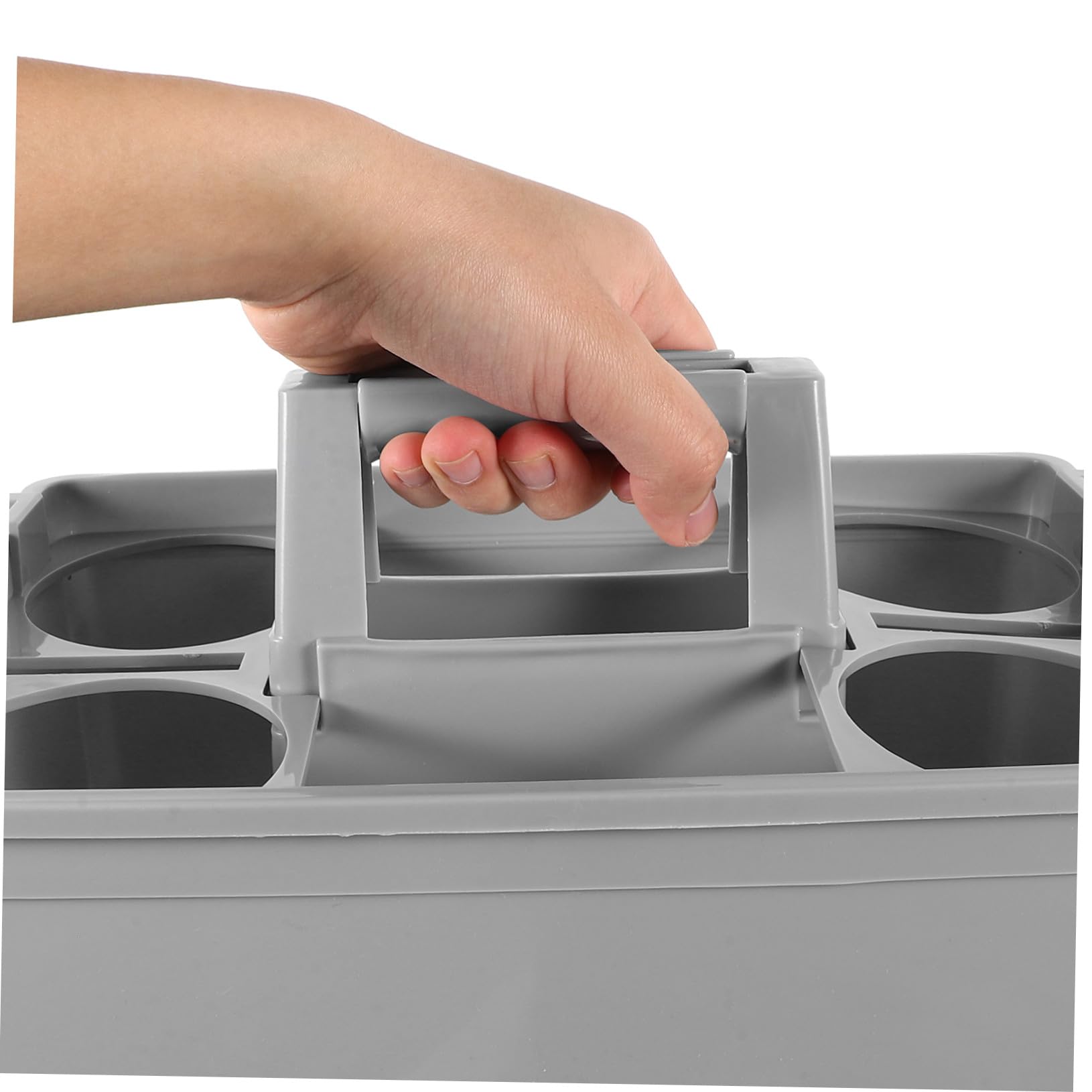 Cabilock Cesta de Almacenaje para Productos de Limpieza con Compartimentos y Asa Ergonómica Contenedor Plástico Ligero y Resistente para Organización Doméstica y Profesional