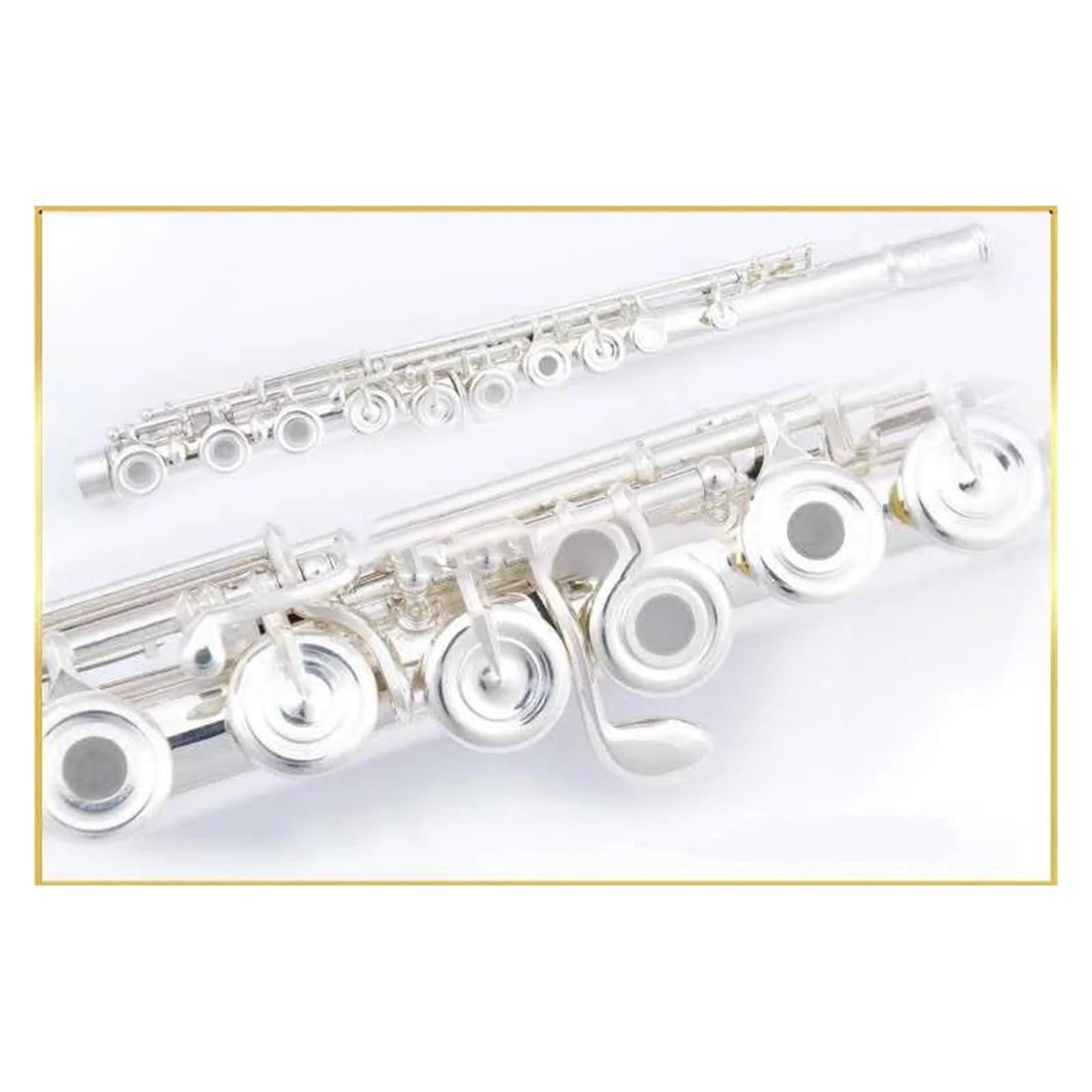 flet prosty Srebrny flet 17-otworowy klawisz C E kluczowy instrument muzyczny profesjonalny z pudełkiem