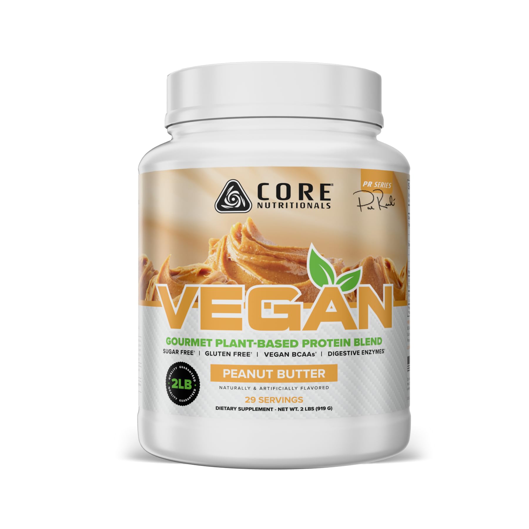 Core Nutritionals Vegan Plant Protein, Peanut Butter, 2 lb