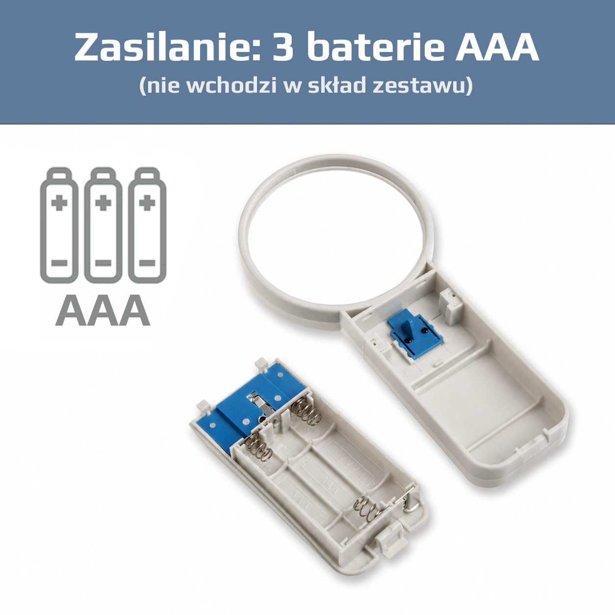 UltraOptix Sv-3LPLED okrągłe szkło powiększające z podświetleniem LED 4-krotne powiększenie soczewka odporna na zarysowania