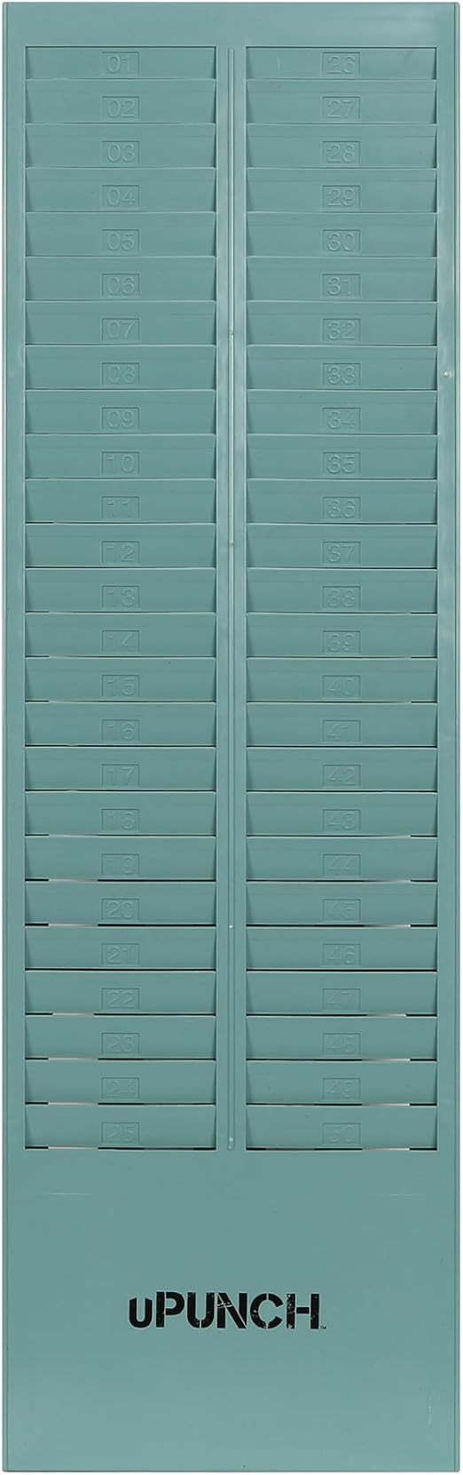 uPunch Time Card Rack with 50 Slots Office Products
