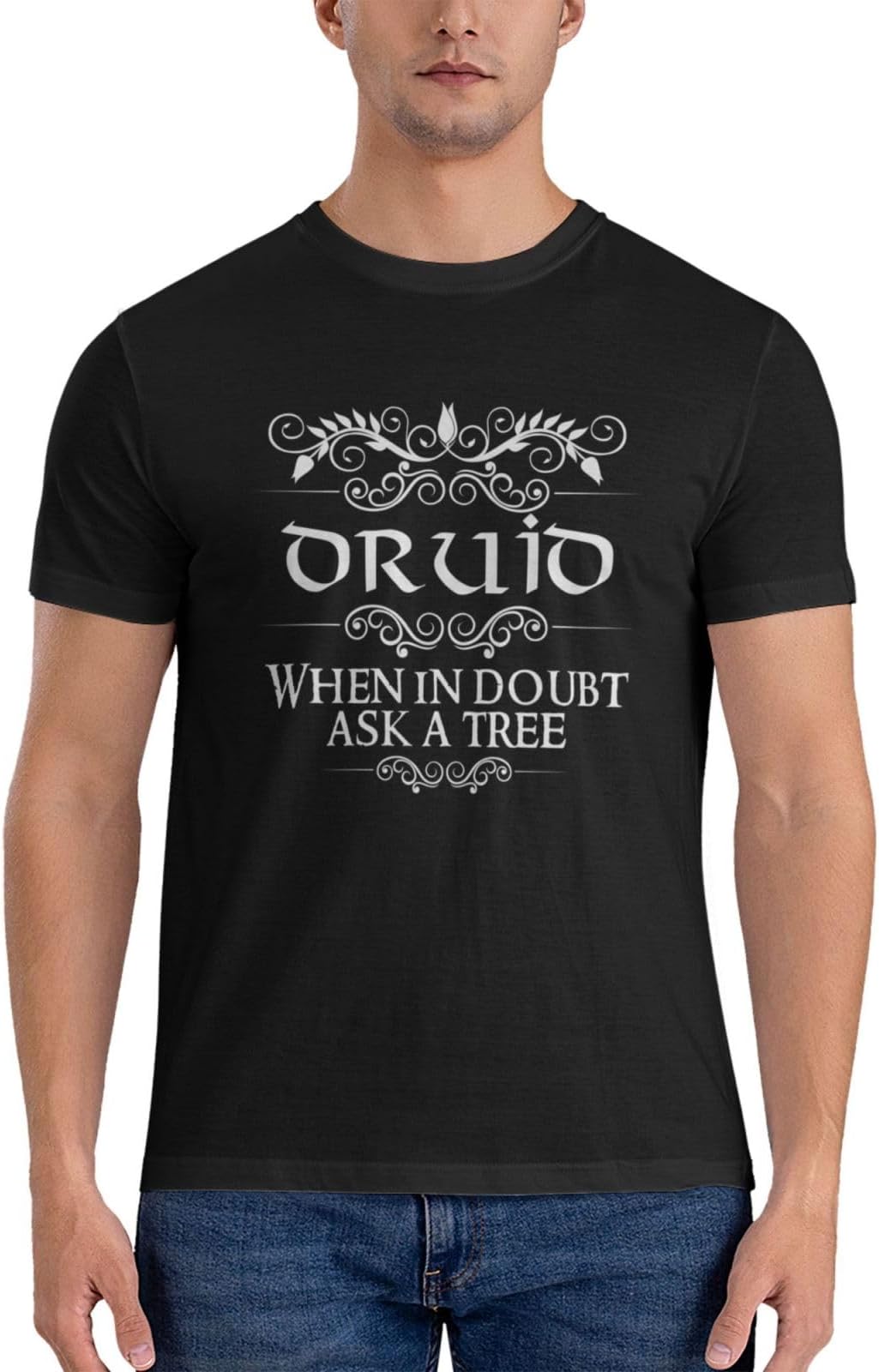 When In Doubt Ask A Tree DnD Druid Class Quote T-Shirt summer top tops t shirts for men