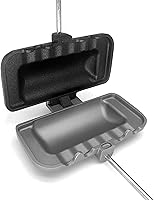 Vista 4 de Sartén para hornear sándwich de doble cara, sartén de doble cara, sartén para hornear al aire libre, bandeja extraíble para hornear sándwich