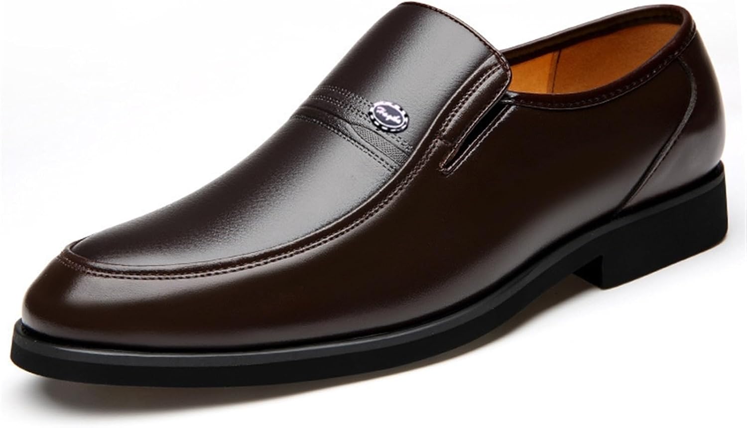 Dress Shoes for Men Men's Casual Leather Flat Heel Shoes Comfortable Stylish Footwear for Everyday Wear