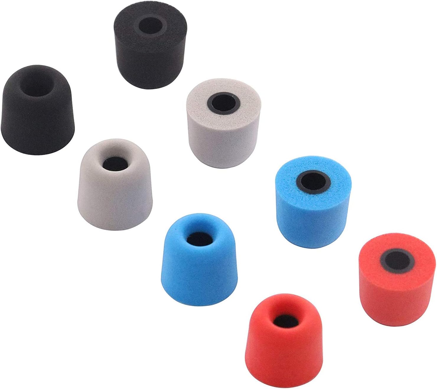 ALXCD Foam Eartips with 4.0mm Connect Hole, Small Size 4 Pairs Soft Memory Foam