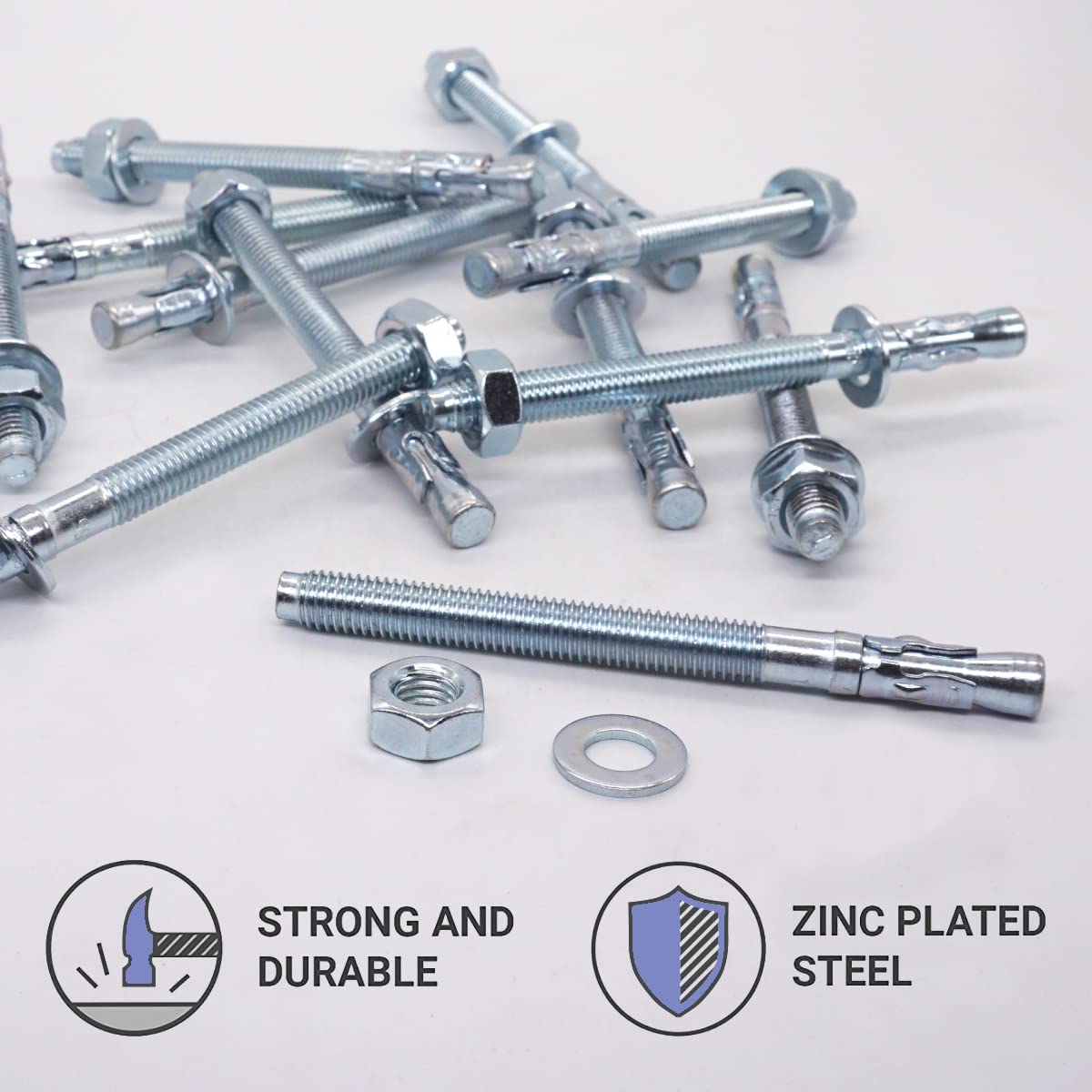 RLECS Set Di Ganci Di Ancoraggio M10 In Acciaio Inox 304 Con Bullone Di Espansione – Carico 25kN