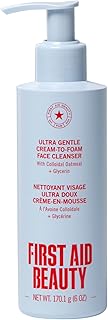 First Aid Beauty Ultra Gentle Cream-to-Foam Pure Facial Cleanser – Makeu...