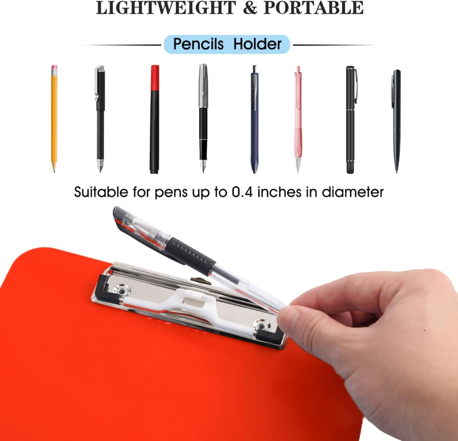 Red Nursing Clipboard with Pen Holder,Plastic Clip Boards 8.5x11 Heavy Duty,A4 Letter Size, Cute Clipboards for Women Kids Teacher,Classroom Office Home Red 1 Pack