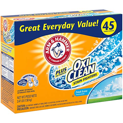 Arm & Hammer Plus Oxiclean Powder Laundry Detergent, Fresh Scent, 45 Loads #TOP7