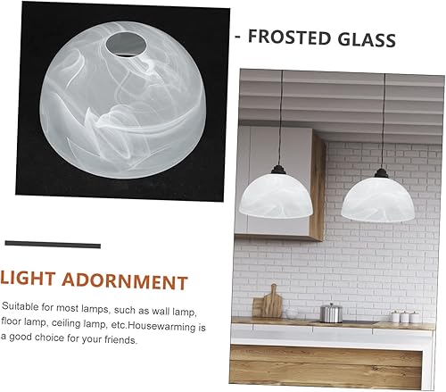 Miniatura 2 de Angoily Pantalla de vidrio esmerilado Pantalla de luz de vidrio Pantalla de lámpara de araña Cubierta de lámpara de araña Sombras de lámpara de