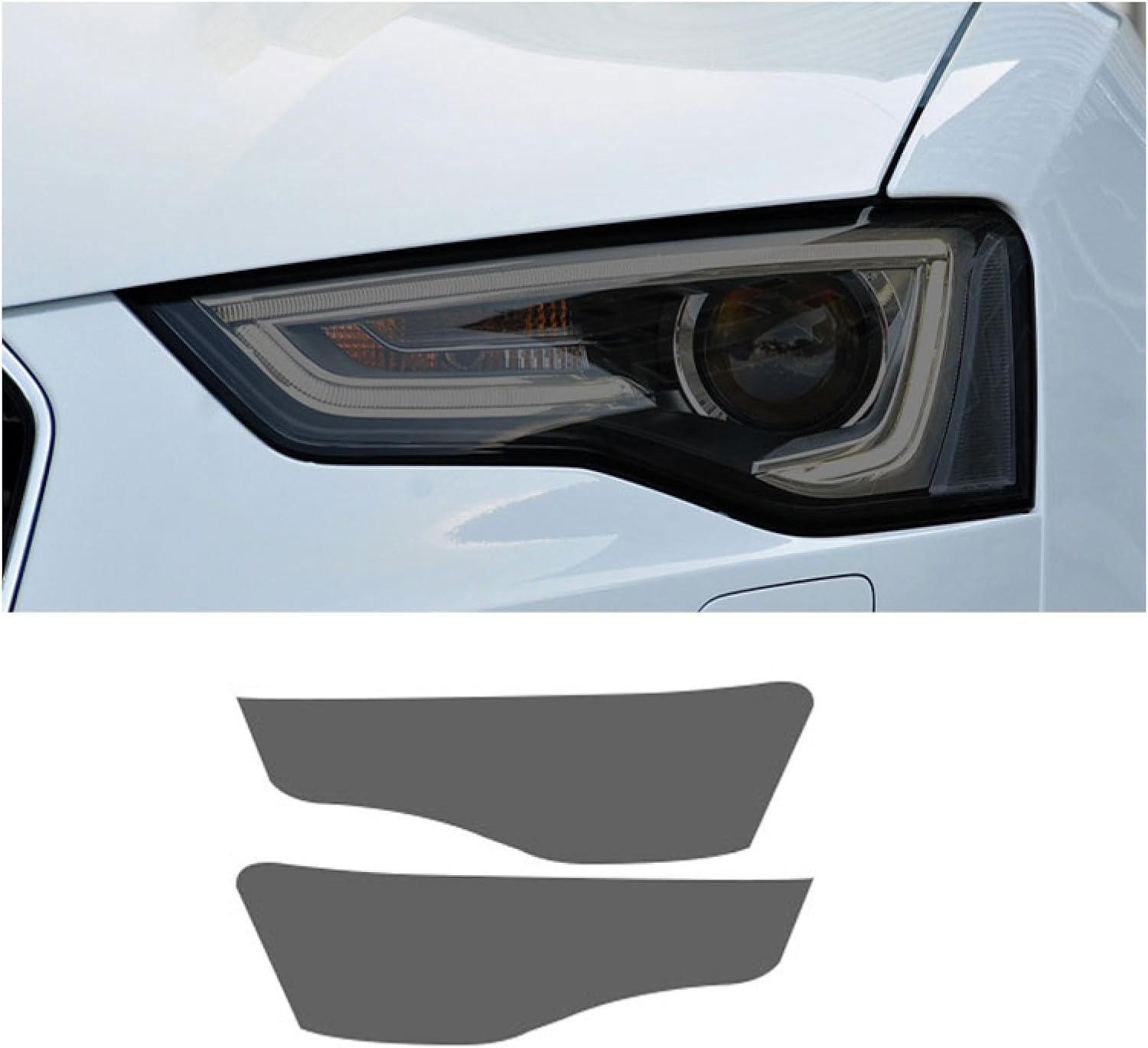 Car Headlight Protective Film for A&UDI A5 2012-2016 Car Headlight Film Front Light Transparent Blackened Exterior Protective Sticker