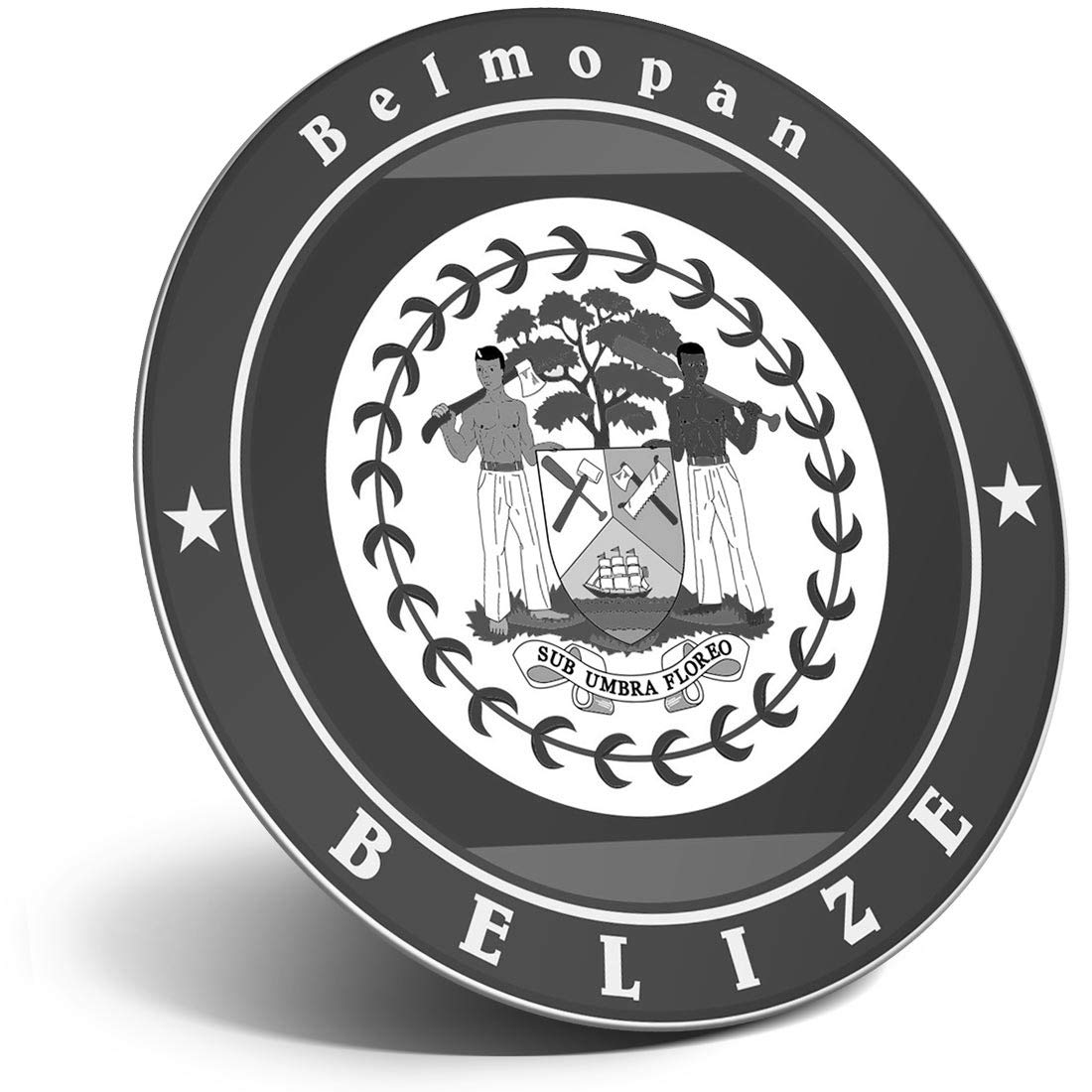 Destination Vinyl Ltd Magnet For Refrigerator, Fridge Bw - Belize Royal Flag Travel For Office, Cabinet And Whiteboard, Magnetic Stickers, 41863