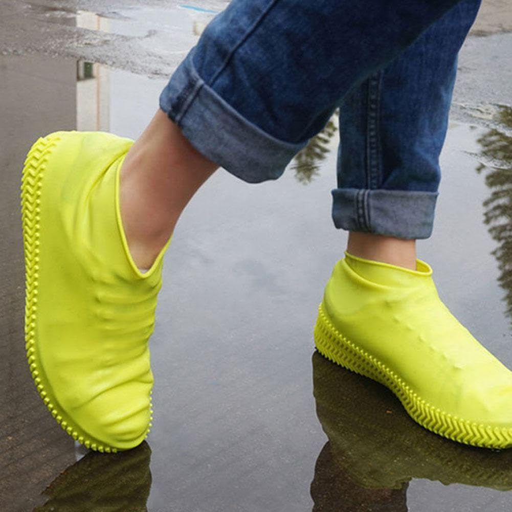 Fundas impermeables para zapatos, reutilizables, de silicona, se aplican a hombres, mujeres, niños, antideslizantes, fáciles de usar, resistentes al agua, al aire libre, ciclismo, senderismo