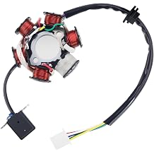 PRO BAT 6 Coil 5 Wire GY6 Stator Magneto 6 Coil Pole Pure Copper for GY6 50cc 125cc 150cc Chinese ATVS Moped Scooter Coolster Max Trade Roketa Sunl Tank JCL Lance Znen Jonway