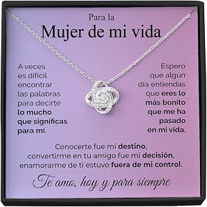 Regalos para tu Novia Originales, Regalo Aniversario Pareja, Collar Cumpleaños Mujer, Colgante Plata Esposa, Romántico, Navidad, San Valentín, Bodas, Enamorados