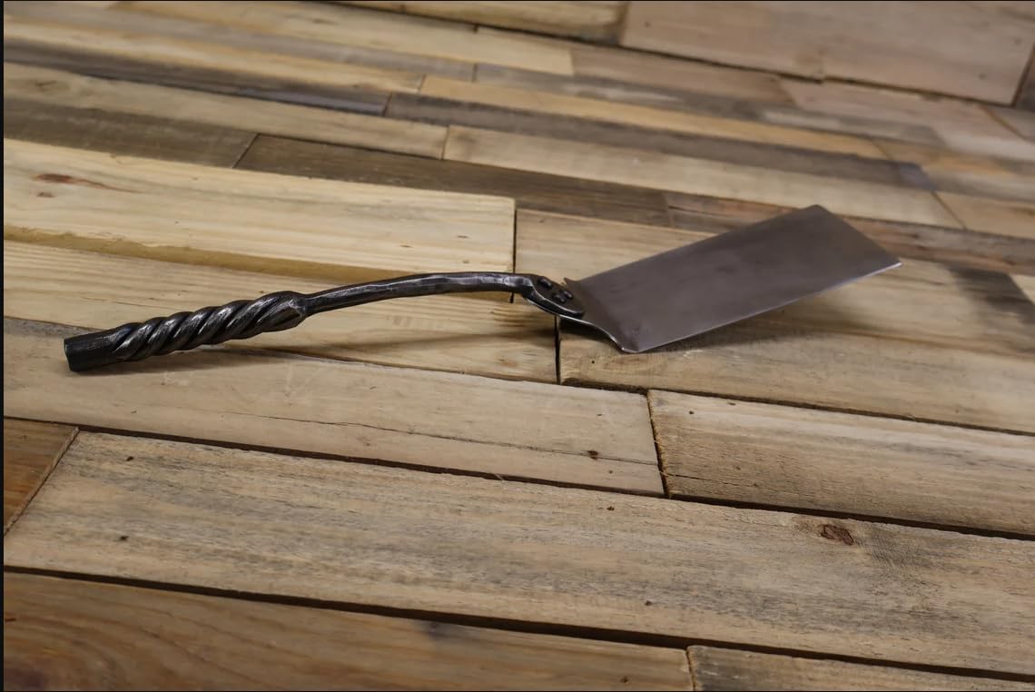Hand Forged Grill Spatula with Twisted Handle – 18" Carbon Steel BBQ Turner for Flat Top, Hibachi, and Outdoor Cooking – Perfect Labor Day Gift for Grill Enthusiasts