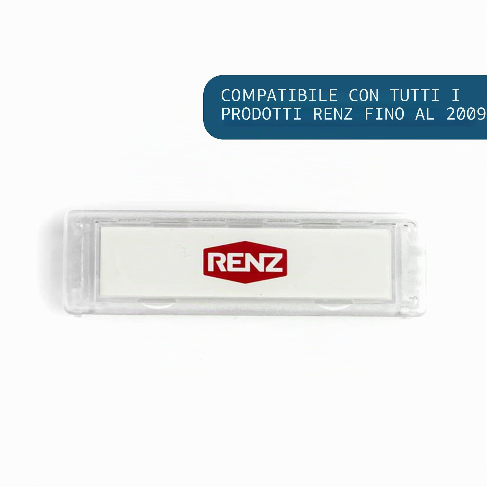 Renz Targhetta porta nome 92 trasparente 75 x 22 mm
