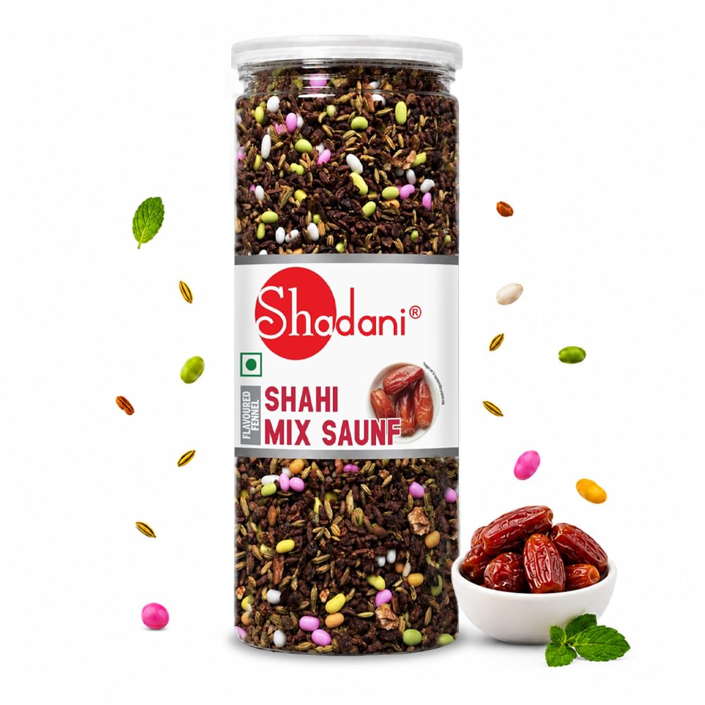 Shadani Shahi Mix Saunf (170g Pack) Refreshing Mint Mix Fennel Mouth Fresheners | After Meal Mukhwas | Roasted Dry Dates & Fennel Mouth Freshener | Premium Sweet Minty Indian Mukhwas-image-46