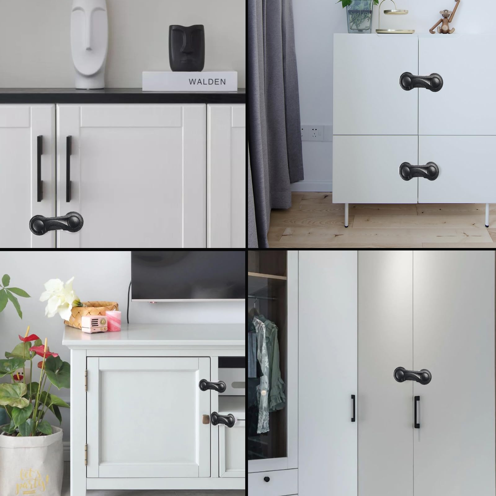 Blocca Cassetti Bambini - 6 Pezzi | Chiusura Di Sicurezza Senza Fori Per Mobili, Frigorifero E Armadietti - Foto 10