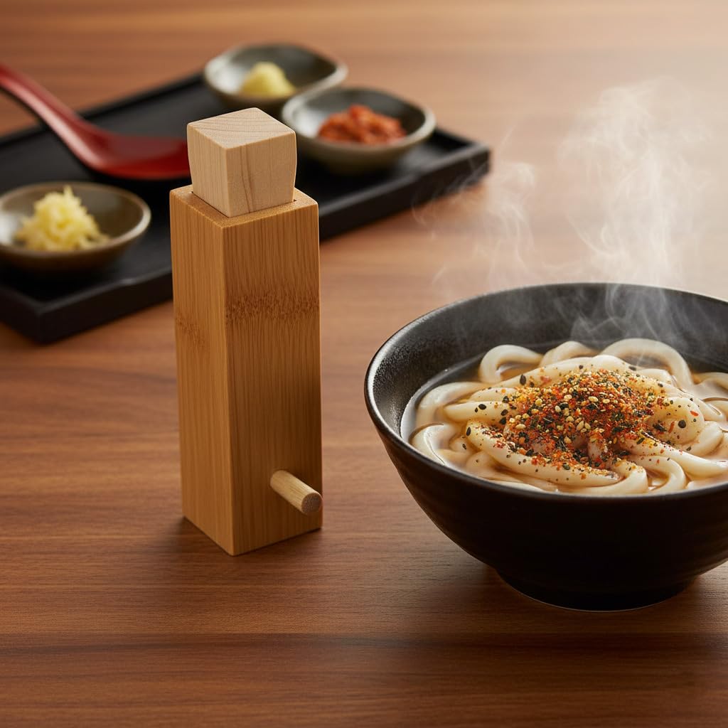Amazon｜Morikuru(モリクル) 七味入れ スス竹 日本製 竹 木製 容器