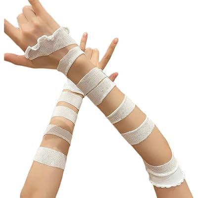 REDYY Sexy Bandages Gloves For Theme Party Long Arm Sleeves Photoshoots Gloves Party Supply Women Cosplay Costume Arm Gloves