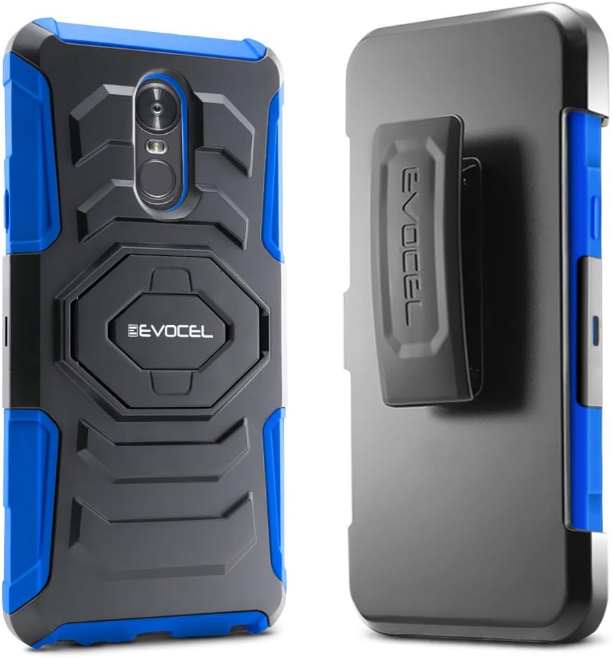 Evocel New Generation Series Phone Case Compatible with LG G Stylo 4 (2018), LG Stylo 4 Plus with Belt Clip Holster and Kickstand, Blue