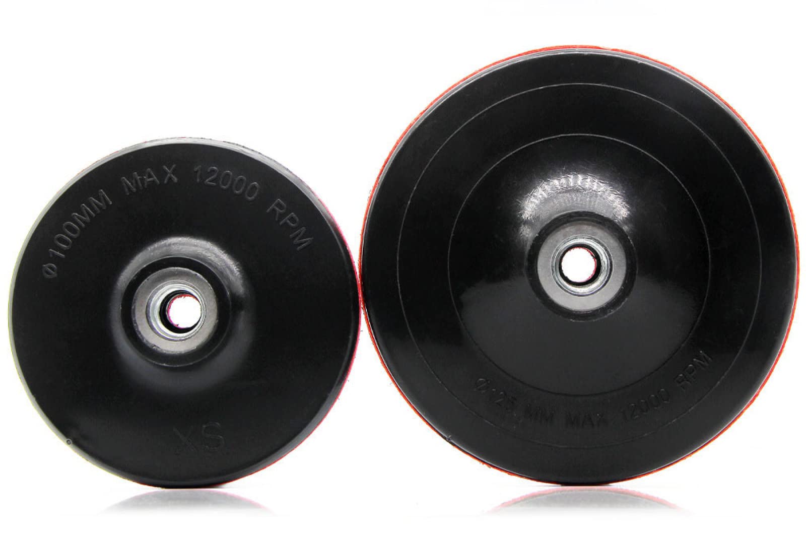 2 piezas de placa de respaldo de pulido de 100 mm y 125 mm de diámetro de 100 mm y 125 mm para amoladora angular para el capó del coche, 2 unidades de 5 pulgadas