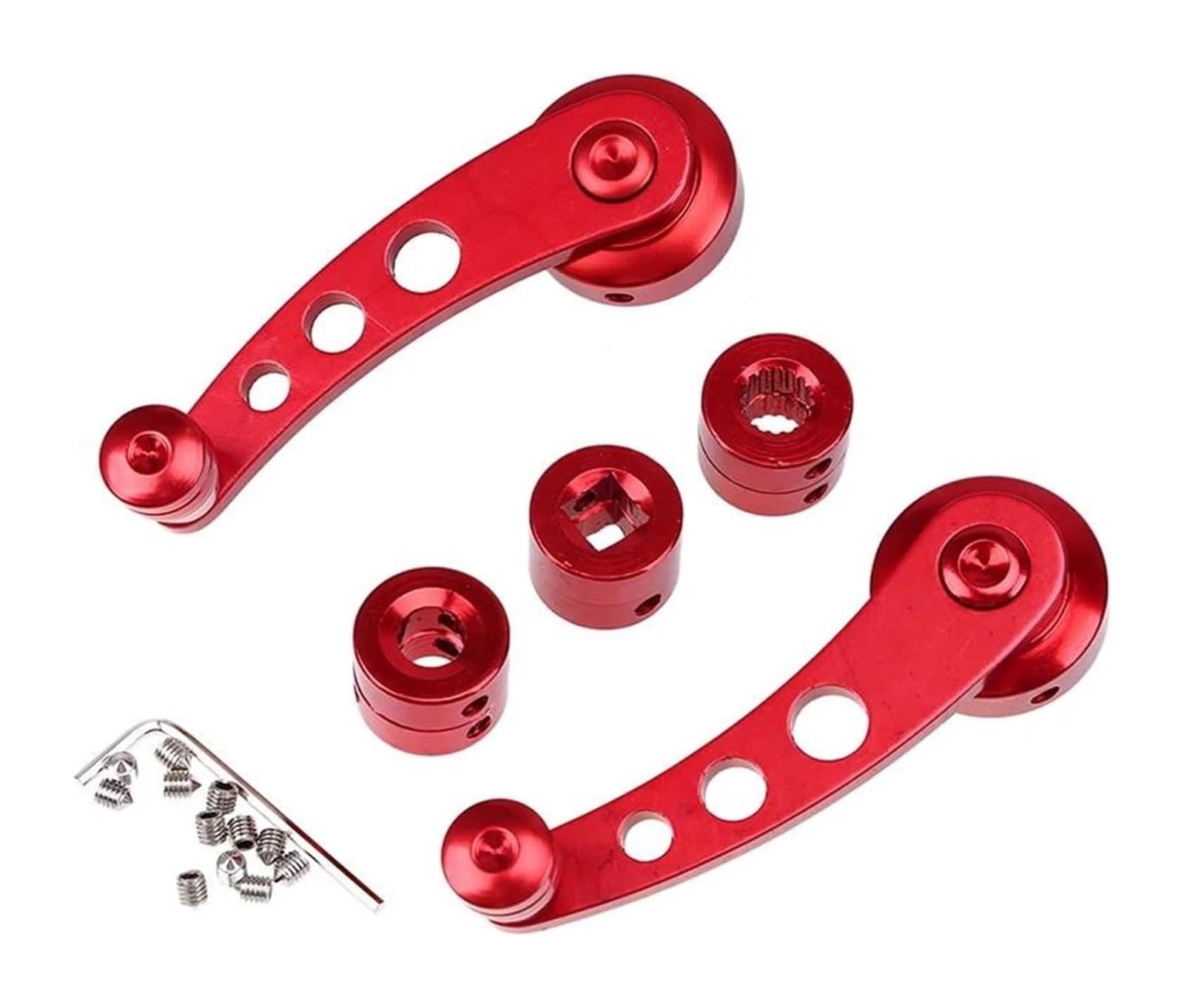 Mfbgpvcvmm Red Universal Car Manual Window Lifting Crank Handle Winder Lifter Riser Replacement Accessories 2Pcs Side Door Handle(Red)