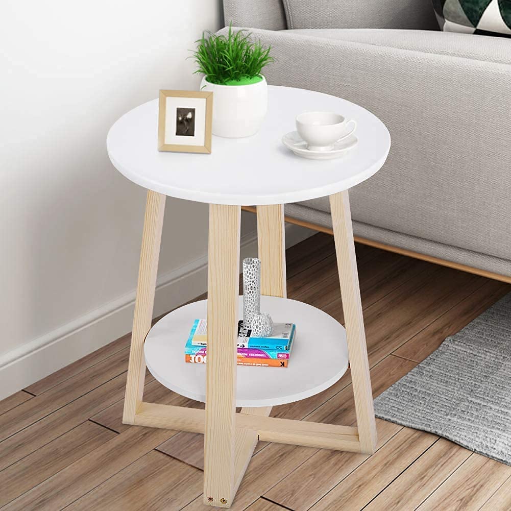 GreenForest Tavolino da Caffè con Portaoggetti, 100cm Tavolini da caffè