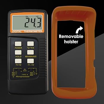 Amazon | 熱電対温度計デジタルK/Jタイプ、4Kタイプ熱電対付き、熱電対