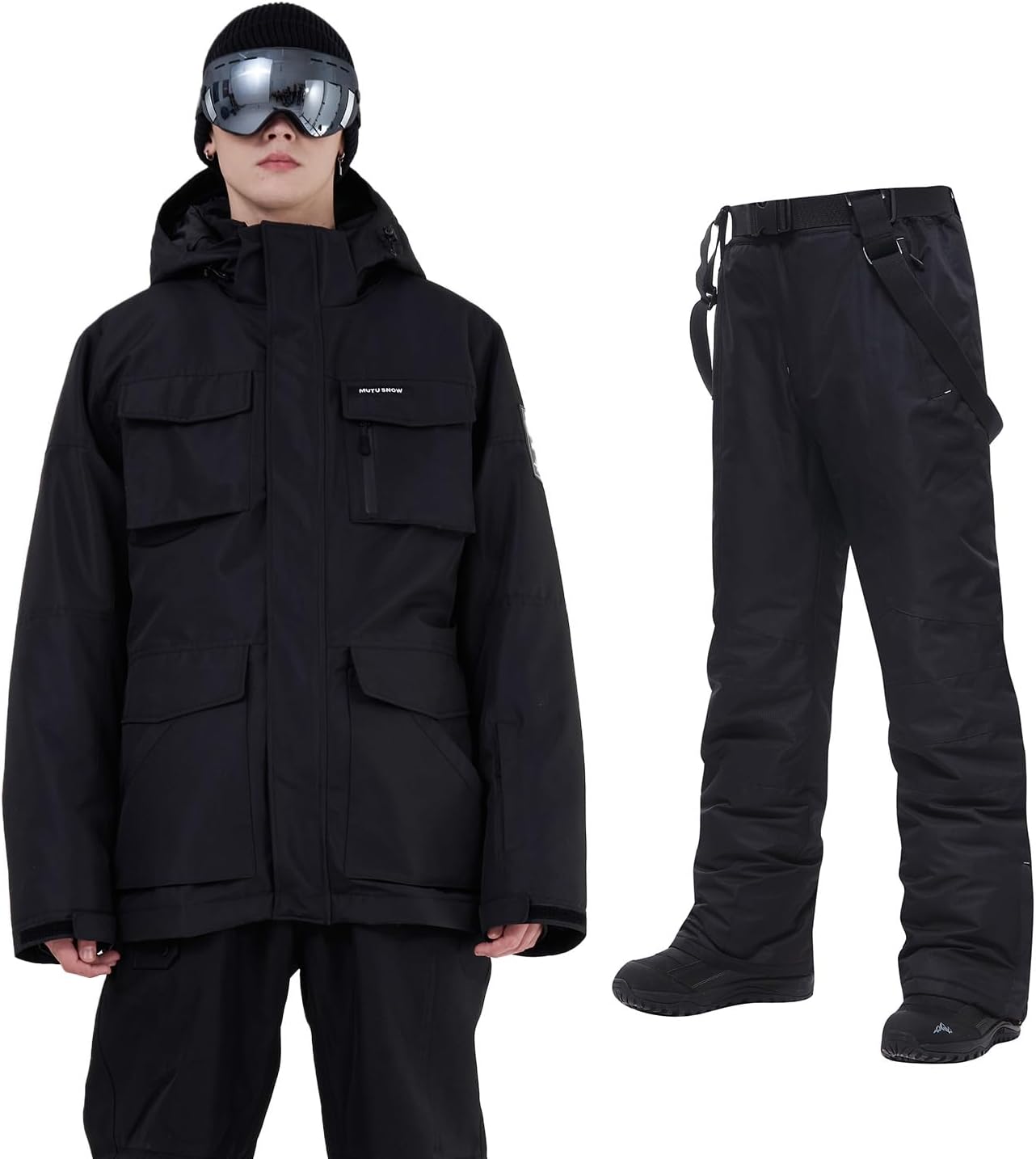 Men's Ski Jacket and Pants Set,Snow Suits for Men Waterproof Windproof,Winter Outdoor Ski Suit for Mountain/Snowboarding - Image 2