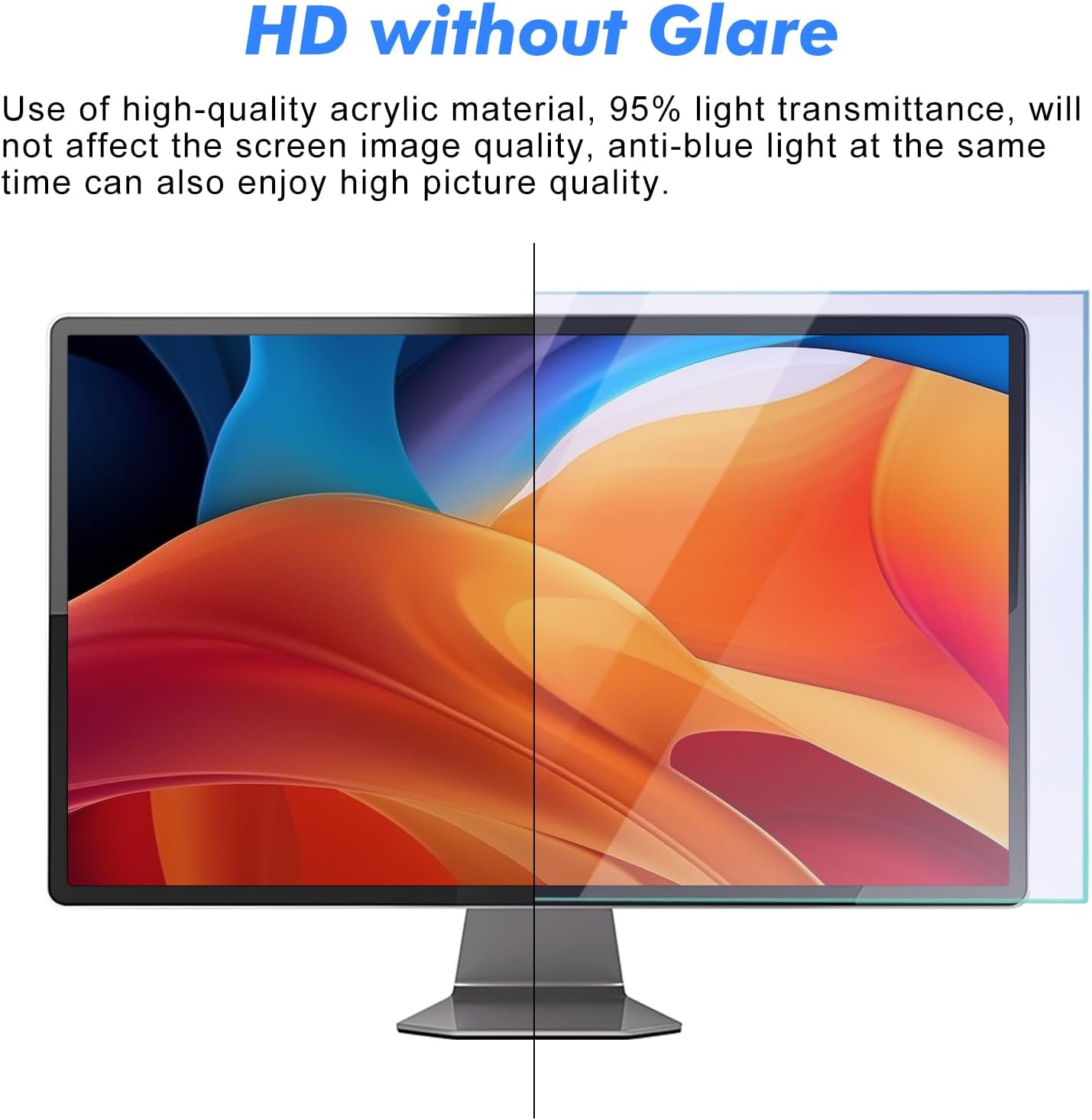 Blue Light Screen Protector for Computer Monitor: 27-28 inches Computer Monitor Screen Protector for Eyes Screen Filter Reducing Eye Strain Blue Light HD Easy To Install