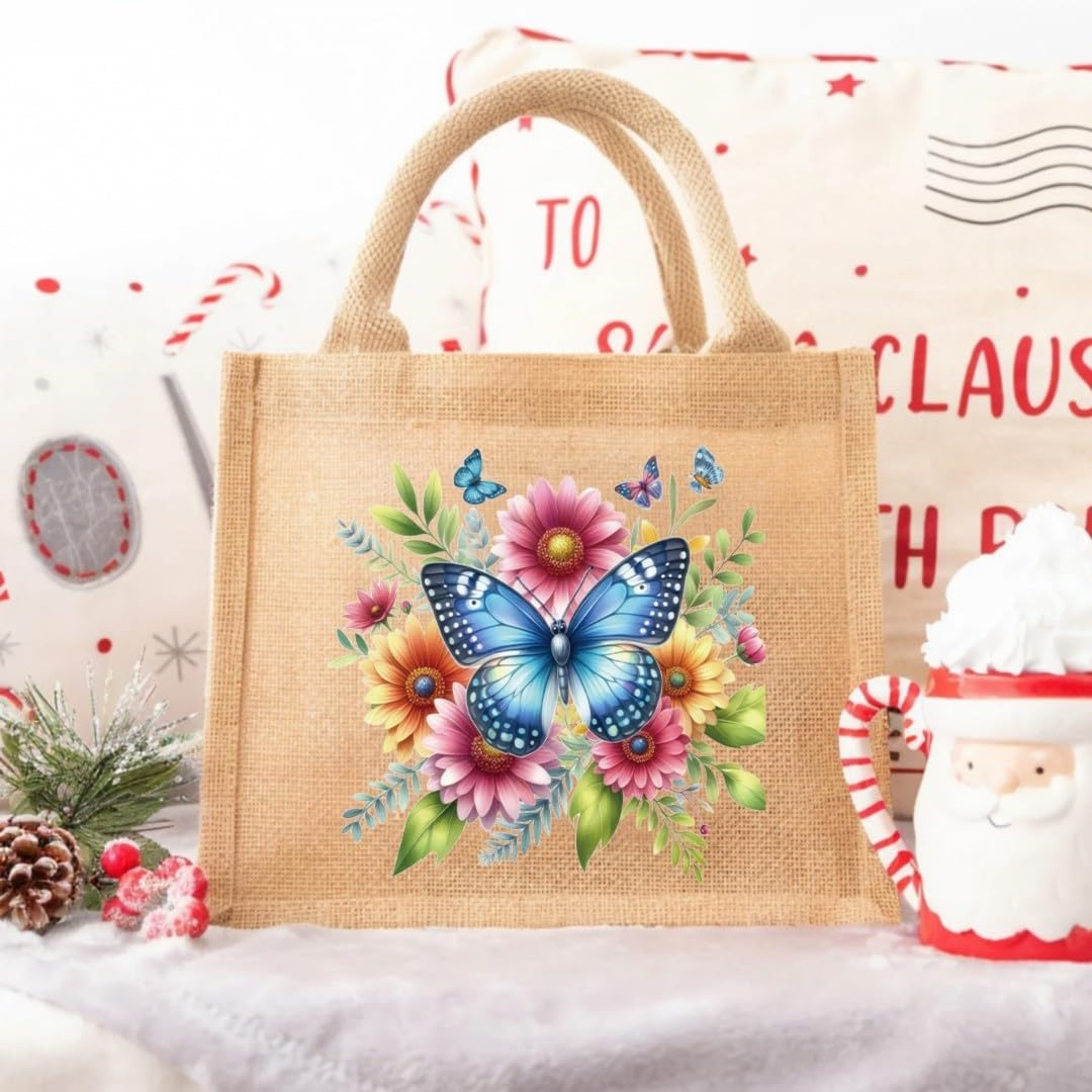 Spring Butterfly Sublimation Iron Transfer Patch Heat Transfer Sticker Vinyl Design Iron Applique T-Shirt Clothing DIY Craft Applique Clothing Decoration (P2)