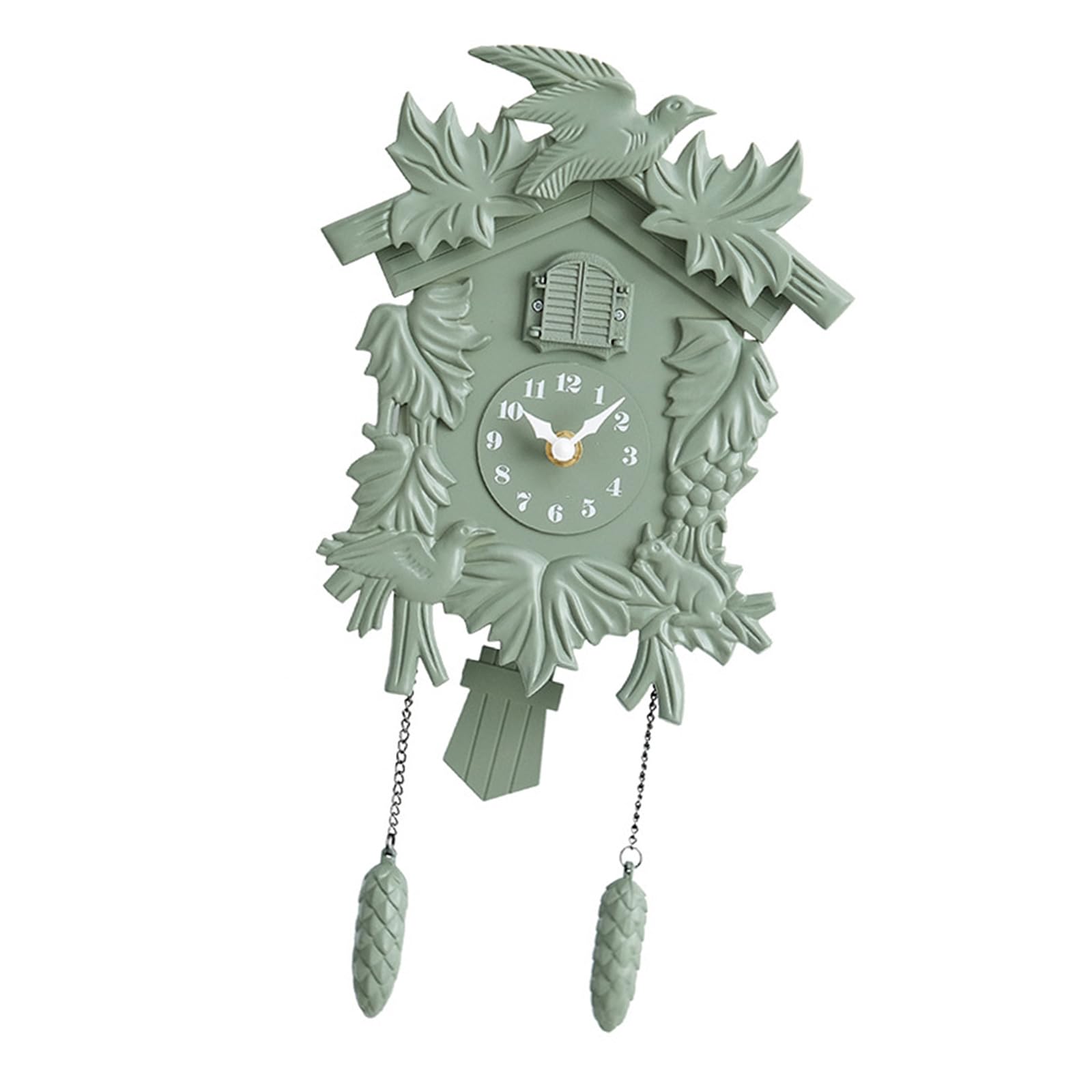 JSGHGDF Cuckoo Pendulum Clock with Moving Bird and for Home Decor Cuckoo Wall Clock Battery Operated Bird Fun Interactive Pendulum Sound