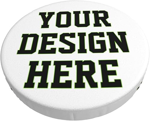 Ouqiuwa Funda para taburete de barra redonda personalizada, añade tu nombre de foto, texto, logotipo, suave, lavable, funda de asiento de taburete