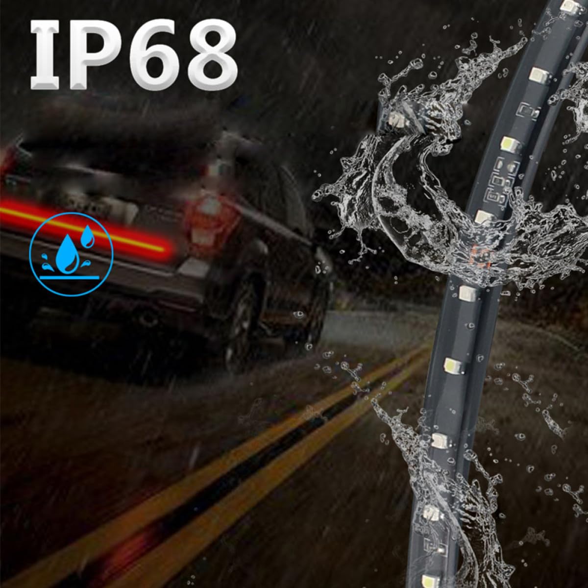 LABRIMP Set 3 Pezzi Striscia Luminosa per Camion Luce Bilaterale Cassone, Accessorio per Luci Auto Pickup, Installazione Semplice per Guida Notturna e Compatibile Maggior Parte Pickup
