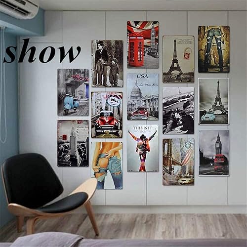 Miniatura 5 de Cartel de metal con sombrero de mujer mojada sexy, letrero de metal para decoración de pared, para el hogar, bar, club, baño, cueva de hombre,