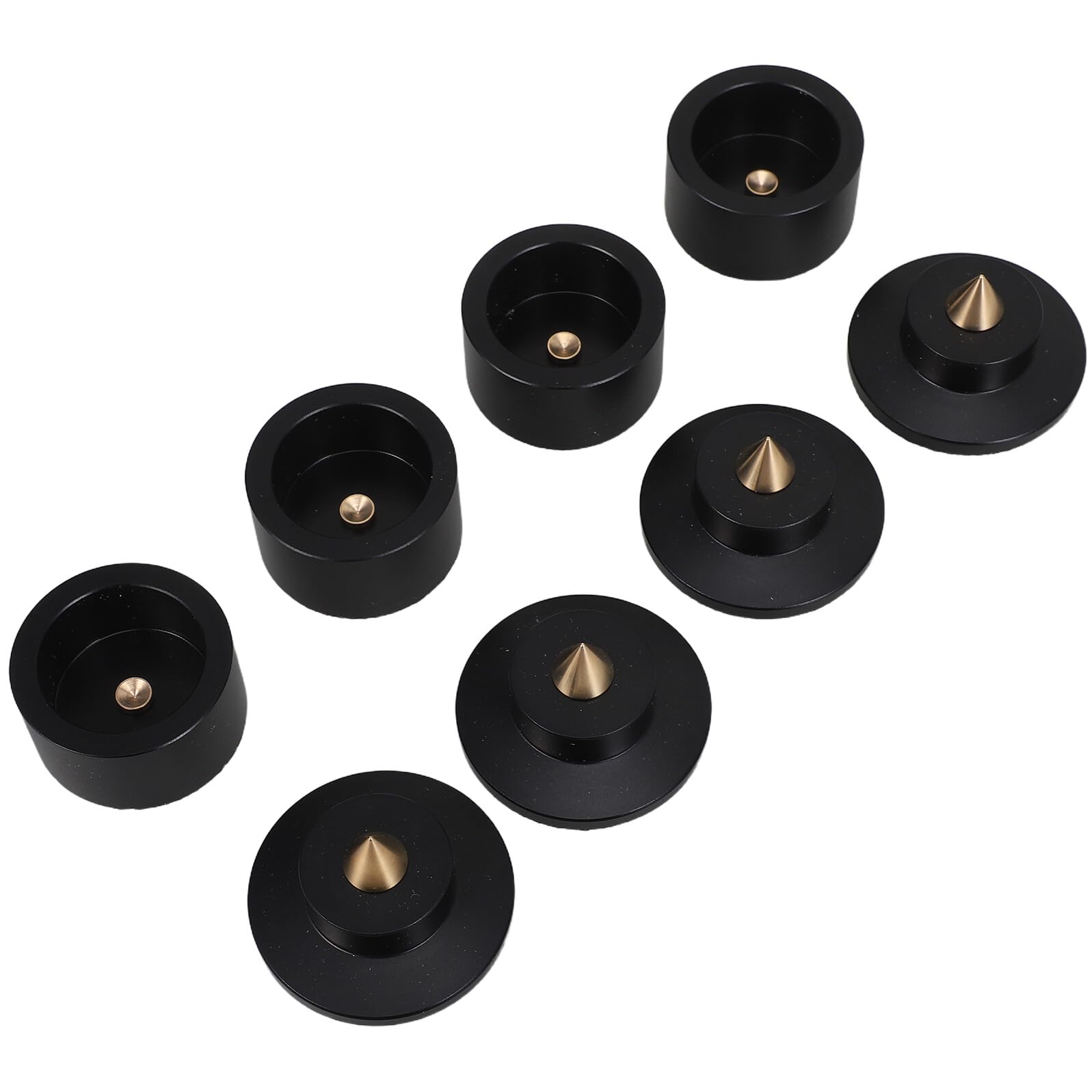 SHINEOFI Piedini Isolanti per Altoparlanti 4 Pezzi Neri Cuscinetti Antivibrazioni per Apparecchiature Audio Hifi Piedini Smorzanti Acustici per Subwoofer e Amplificatori Riduzione