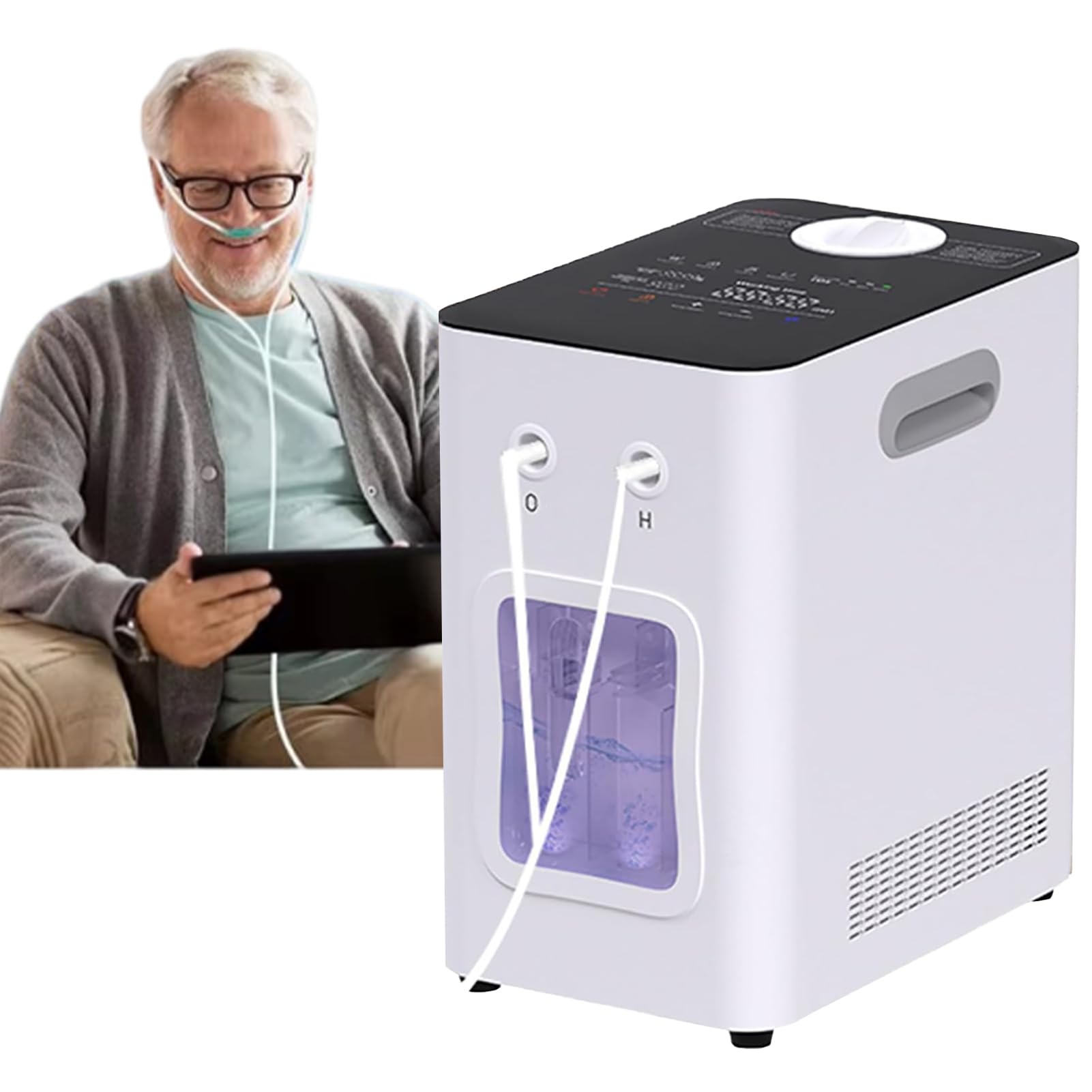 Urządzenie do inhalacji wodorem do użytku domowego, generator gazu Browns o wydajności 300–1500 ml/min, inhalator wodorowy H2 o wysokiej czystości 99,99 procent
