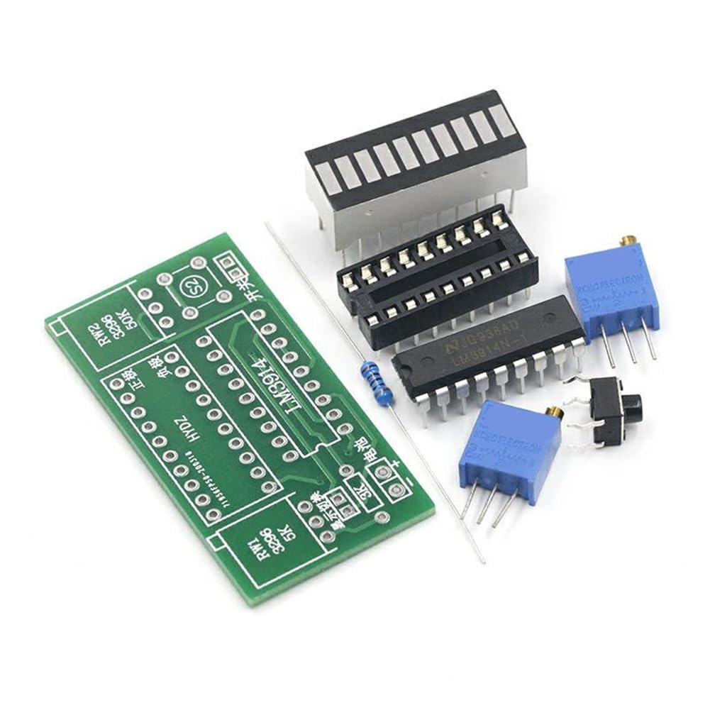 LM3914 Batteriekapazitätsanzeige- Leistungsniveau-Tester 10-Segment 3,7V Lithium-12V-Batteriekapazitätsanzeige- LED-Anzeige DIY-Kits