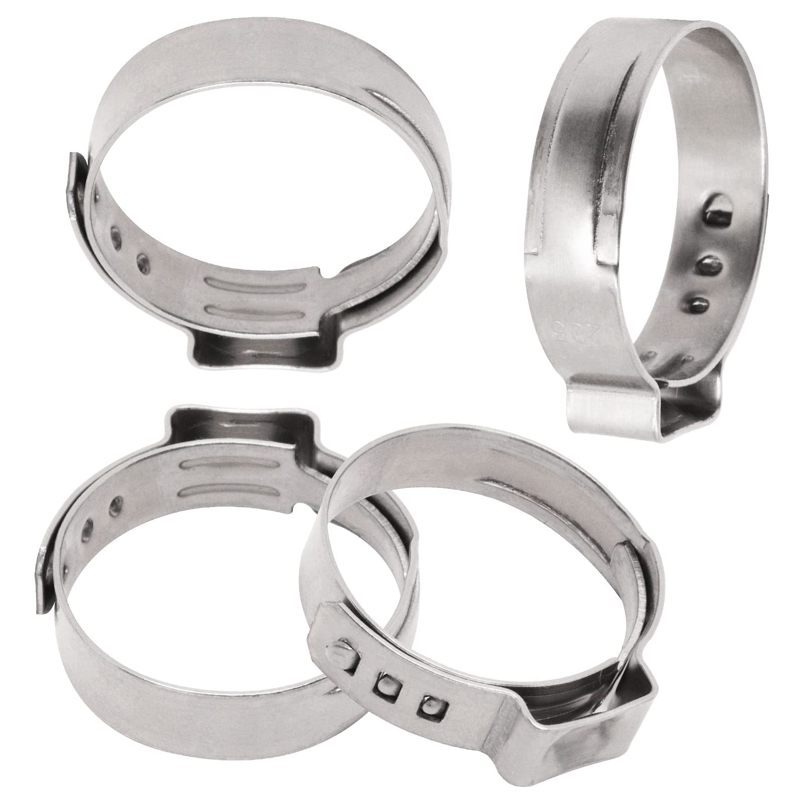 120 Stück PEX Crimp Ringe 1,9 Cm – 304 Edelstahl Einohr-Klemmen Set Für Rohrinstallationen